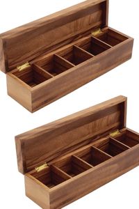 Wooden Spice <b>Box</b> Set with Spoon <b>Herb</b> & Spice Tools Direct Factory Supply for Kitchen Hotel Restaurant handmade collection - Product Image 3