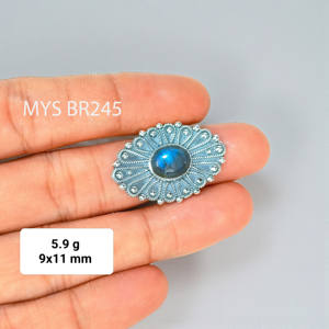 Bagues en argent sterling 925 avec pierre précieuse labradorite, bagues en argent faites à la main, prix de gros pour bijoux - Product Image 1