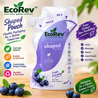 Pochette souple à bec verseur de forme personnalisée en PP laminé, réutilisable, recyclable, résistante à l'humidité, de qualité alimentaire