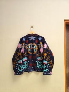 Handmade <b>Velvet</b> Suzani Jacket Floral Embroidered Jacket With Inside Cotton Lining Boho Chic Jacket <b>Women's</b> <b>Coat</b> - Product Image 6