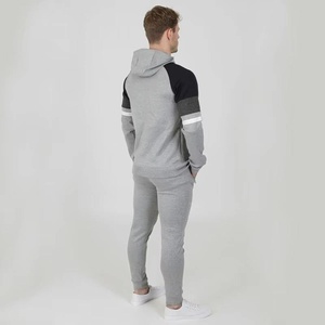 Ensemble de survêtement pour homme avec blocs de couleur, sweat à capuche zippé à manches longues et pantalon de jogging décontracté, design uni, pour l'automne, nouvelle tendance - Product Image 5