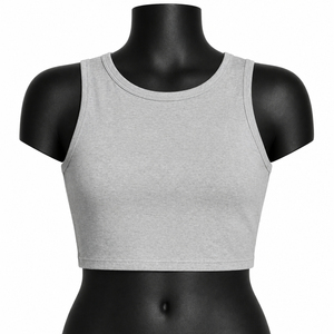 Custom <b>Red</b> Women <b>Crop</b> Tank <b>Top</b> Sleeveless Yoga Gym Fitness Activewear OEM Wholesale Sportswear - Product Image 4