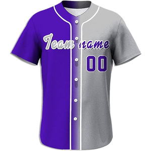 Uniforme de baseball unisexe tropical, impression OEM, uniforme de baseball à manches courtes, maillot de baseball personnalisé - Product Image 4