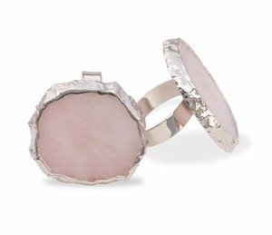Anneaux de serviette et porte-serviettes en agate naturelle plaqués or pour mariage, fête, décoration de la maison - Product Image 2