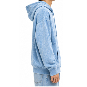 Wholesale Vintage Acid Wash <b>Quarter</b> <b>Zip</b> <b>Sweatshirt</b> Men <b>Women</b> Unisex Heavyweight Fleece Streetwear Custom Embroidery Manufacturer - Product Image 2