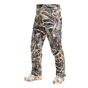 Finisher Winter Unisex Hunting Pants Lightweight Silent <b>Camo</b> Soft Shell <b>Waterproof</b> Breathable Mesh Lining - Product Image 1