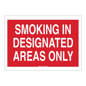Panneau de zone fumeurs Brady pour une utilisation en intérieur et en extérieur en toute sécurité - Product Image 1