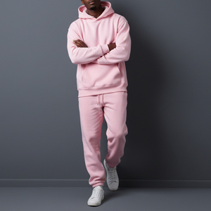 Survêtement athlétique streetwear haut de gamme à capuche uni pour homme, vente en gros, logo personnalisé imprimé, vêtements d'hiver grande taille 2 - Product Image 3