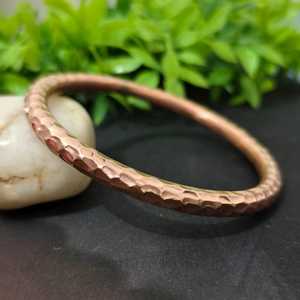 กำไลข้อมือทองแดงแท้สไตล์วินเทจ ปรับแต่งได้สำหรับผู้ชาย ดีไซน์เกลียว - Product Image 3