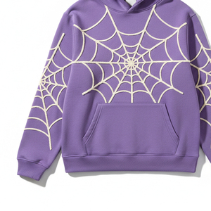 Sudadera con Capucha Bordada Personalizada, Diseño con el Número 555555, Estilo Punk Urbano, Hombros Caídos, Felpa Gruesa, Unisex - Product Image 4