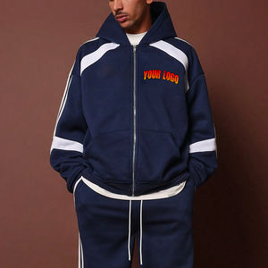 Conjunto Deportivo Personalizado de Sudadera y Pantalones de Chándal Unisex Extra Grandes con Cierre de Cremallera para Hombre - Product Image 2