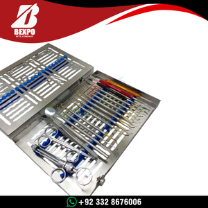 Kit de Cirugía de Implantes Dentales de 17 Piezas con Estuche, Juego de Herramientas Orales Periodontales - Product Image 6