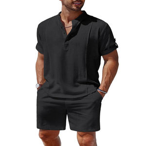 Conjunto de Camiseta y Pantalones Cortos de Verano de Alta Calidad 100% Algodón, Ropa Casual para Hombre, Conjunto de Verano de Camiseta y Pantalones Cortos para Hombre - Product Image 5