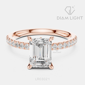 แหวนเพชรทรงเหลี่ยมมรกต 1.31 กะรัต รับรองโดย IGI เพชรเพาะเลี้ยง 14K ทองคำขาว สี F+ ความสะอาด VS+ แหวนสัญญา ของขวัญสำหรับผู้หญิง - Product Image 5