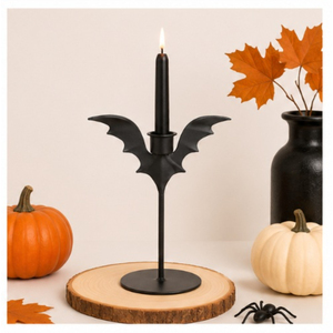 Candelabro de Murciélago de Hierro Negro Mate para Velas Cónicas, Centro de Mesa Espeluznante para Halloween y Decoración Gótica Vintage para el Hogar - Product Image 4