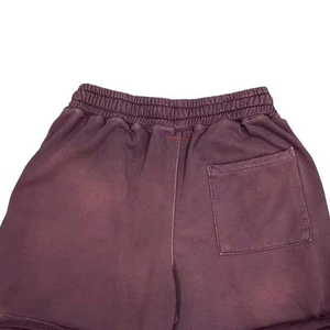 Shorts professionnels délavés à l'acide, mi-cuisse, entrejambe de 5 pouces, avec logo personnalisé imprimé, équipement de mode haut de gamme, vente en gros - Product Image 3