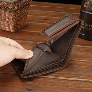 Cartera Trifold de Cuero Genuino para Hombre, Diseño Clásico Retro Marrón, de Cuero Crazy Horse, Resistente al Agua, Venta al Por Mayor - Product Image 3