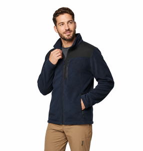Wholesale Men's Polar Fleece Training Jacket Stand Collar Full Zipper Fleece Jackets Men Winter Wear Breathable Fleece <b>Zip</b>-<b>up</b> - Product Image 3