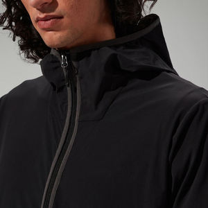 เสื้อแจ็คเก็ตแขนยาวผ้าแคนวาสแบบมีฮู้ดสำหรับฤดูหนาว กันลม สีตัดต่อ ซิปครึ่งตัว มีกระเป๋าหน้า รับผลิตตามสั่งขายส่งสำหรับทุกเพศ - Product Image 3