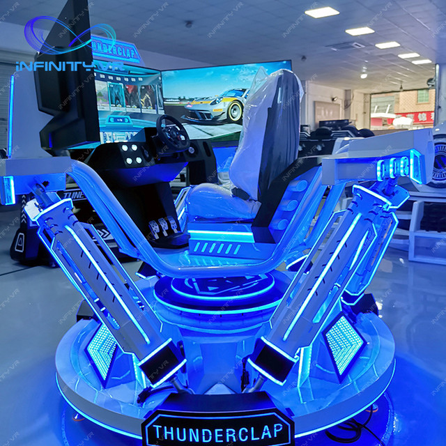 Factory Price VR Amusement Equipment Full Motion Sim Virtual Reality 9D VR Car Racing 3D Car Driving Simulator