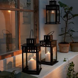 Vintage Gold Iron Portable Tall/<b>Large</b> <b>Candle</b> <b>Lanterns</b> Hanging <b>Candle</b> Holder for Home Decoration & Garden Living Room Parties - Product Image 5