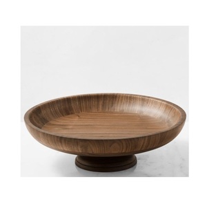 Support à fruits en bois naturel fait main, bol surélevé pour collations, noix, bonbons et décoration de table sophistiquée pour la maison - Product Image 3