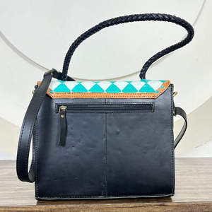 Sac à main tendance pour femme en cuir de vachette à motif à carreaux turquoise fait main, grande capacité, nouvelle arrivée en gros 2025 - Product Image 5