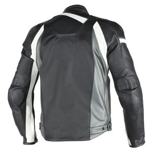 Chaqueta de Motocicleta de Cuero Negra Unisex Personalizada, Talla Grande, Manga Larga, Diseño Color Block, Resistente al Viento, para Todas las Estaciones, Estilo Racing - Product Image 2