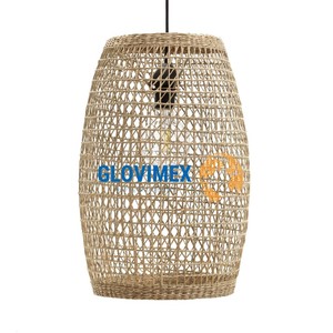 Meilleur choix d'abat-jour en jonc de mer naturel, abat-jour suspendu tissé à la main, décoration écologique pour la maison - Product Image 6
