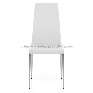 Chaises de Salle à Manger Empilables Confortables Style Scandinave Moderne en Métal Teck pour Restaurant Salle à Manger Villa Banquet Home Bar - Product Image 2