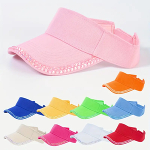 Manufacturers Unique Colors Football Rhinestone Visor <b>Hats</b>-Stylish 3D Embroidery All Seasons for Beach Cycling Outdoor - Product Image 5