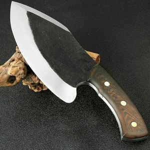 Cuchillo de Chef Burraq Hecho a Mano con Acero al Carbono, Diseño de Gota de Lluvia, Multifuncional, con Funda de Cuero, para Uso en Cocina, DIY, OEM - Product Image 2
