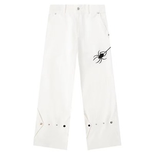 Jean en denim coupe droite ample pour homme, délavage clair, couleur unie, respirant, imperméable, 100 % coton, été, printemps, hiver, automne - Product Image 3