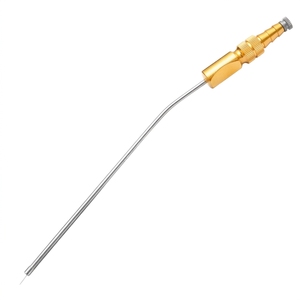 Cánula Quirúrgica Curva Dorada Personalizada con Tubo de Succión Formby, Orificio Hueco y Mango Ergonómico para Uso en Instrumentos ORL - Product Image 6