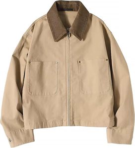 Blouson Bomber Décontracté en Satin pour Homme, 100% Coton, Imperméable, Coupe-Vent, Respirant, Brodé, Style Athlétique, En Promotion - Product Image 3