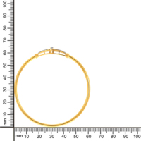 Bracelet jonc en or jaune avec diamants, design minimaliste pour femme, diamants ronds de laboratoire, bijoux à porter au quotidien