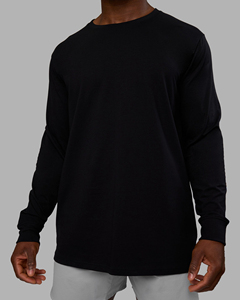 Camiseta de Manga Larga para Hombre, Unisex, con Costuras en Contraste de Color, Tejida en Poliéster/Algodón, Estilo Holgado, para Verano - Product Image 5