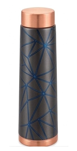Arabic <b>Flower</b> <b>Sticker</b> design Pure Copper Metal Water Bottles Keeps Water Fresh - Product Image 4