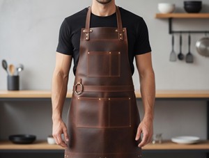 Tablier en cuir industriel pour soudeur, protection résistante à la chaleur, prix direct usine LPN-0292 - Product Image 6