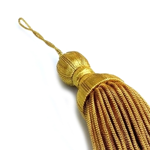 Borlas Decorativas de Hilo Metálico Dorado de Tamaño Personalizado, Adorno de Flecos 100% Poliéster para Cortinas con Hilo Metálico - Product Image 4