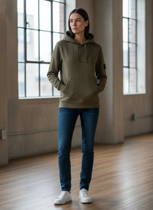 Sudadera con capucha Stone Spring New Wash Water Monkey Craft Lovers, 100% algodón, holgada, larga, con estampado digital, con cuentas, ecológica - Product Image 6
