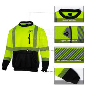 Sudaderas de Trabajo de Alta Visibilidad, Resistentes al Fuego y al Agua, con Protección de Seguridad, Reflectantes, de Manga Larga, Hechas en Pakistán, Tallas Grandes - Product Image 5