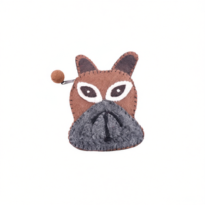 Dog Face Purse Handmade <b>Felt</b> Coin Purse with Durable Fastener for Women - Product Image 2