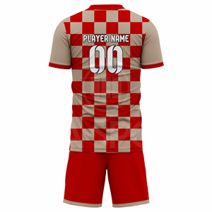 ชุดฟุตบอลแบบซับลิเมชั่น เสื้อและกางเกงขาสั้นสั่งทำได้ คุณภาพสูง ชุดกีฬา ผู้ผลิต OEM ODM - Product Image 3