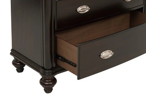 Commode Kania en bois d'acajou de haute qualité, couleur brun foncé, avec 7 tiroirs, pour usage intérieur - Product Image 5