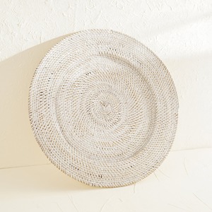 White flower rattan table charger plate combo handmade underplate wholesale hand-woven chargers - Product Image 4