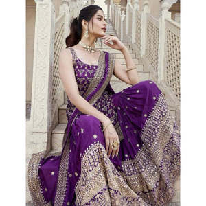 Ensemble de costumes pour femmes de designer pour les fêtes avec fil et séquence pour un look élégant - Product Image 5