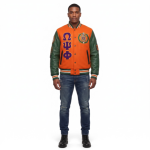 Chaqueta Varsity Personalizada de Lana y Cuero de 550 g/m² para Hombre, Estilo Techwear Universitario, Fabricante OEM - Product Image 1