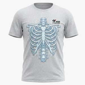 Camisetas de Hombre con Estampado de Esqueleto, Cuello Redondo, 100% Poliéster, Talla Grande, Antiarrugas, Impresión Digital - Product Image 1