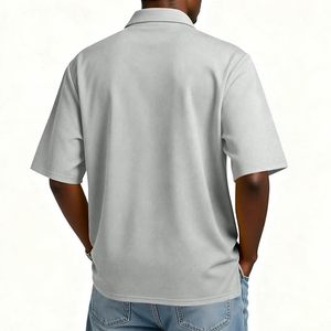 Camisa Polo de Lujo para Hombre, Mezcla de Algodón de Alta Calidad, Manga Corta, Informal, para Negocios, Golf, Tenis, Ropa Deportiva, Bordado Personalizado - Product Image 4